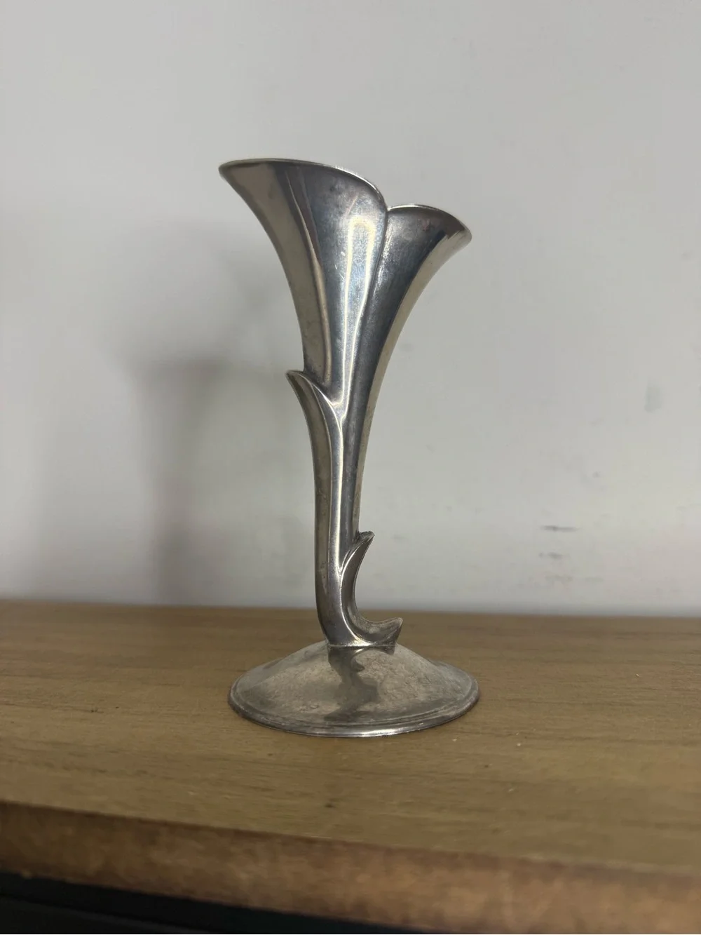 vintage silver-plated calla lily bud vase - Home accents